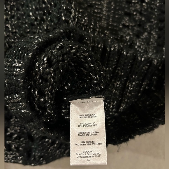 Narciso Rodriguez for Design Nation Women's Sweater Size XL Black & White - Picture 8 of 8